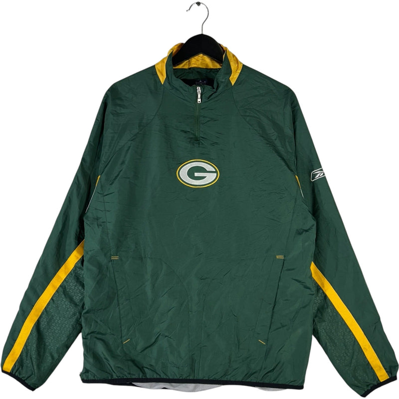 Vintage Reebok Green Bay Packers NFL 1/4 Zip Light Jacket