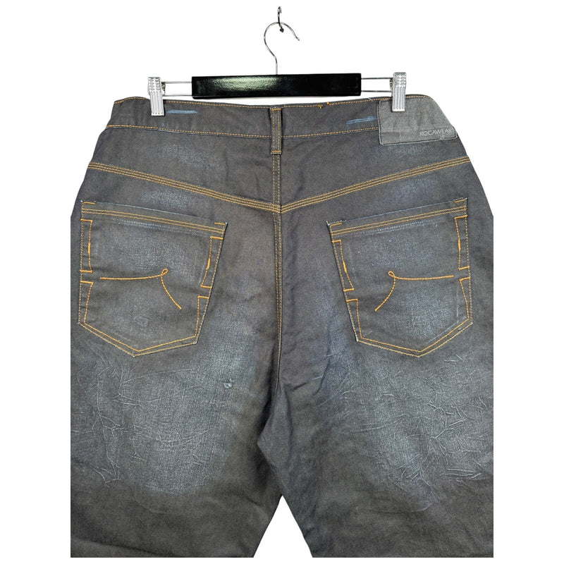 Vintage Whiskered Bermuda Jean Denim Shorts 42