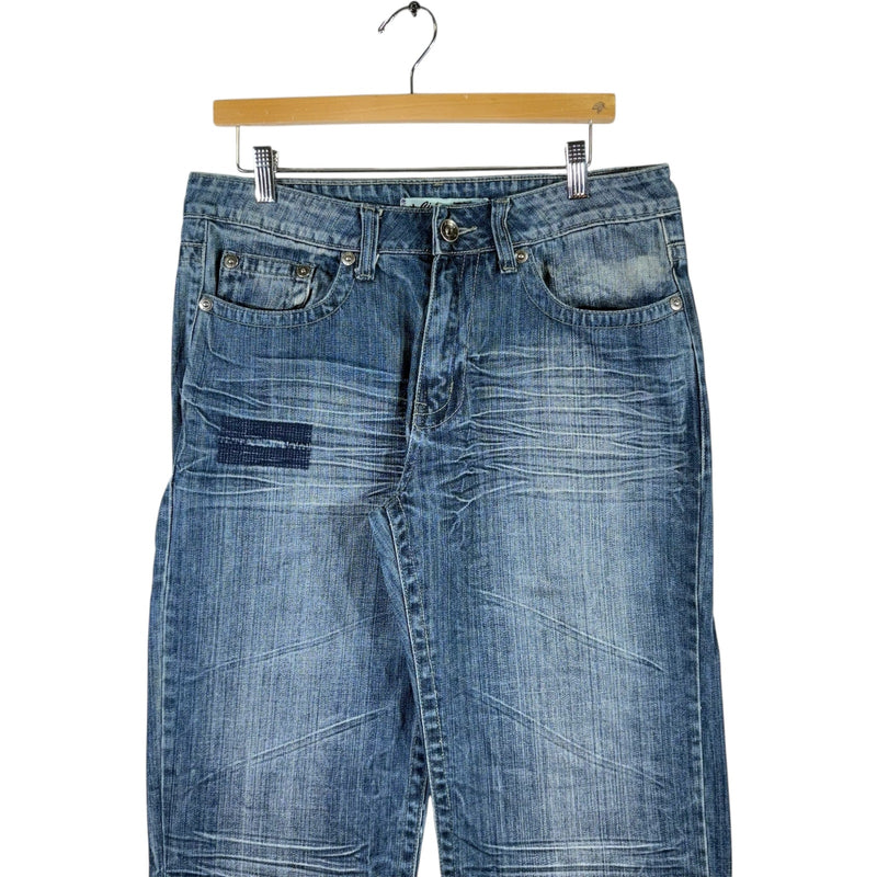 Y2K  Cinque Embroidered Wide Leg Denim Jeans 36/50