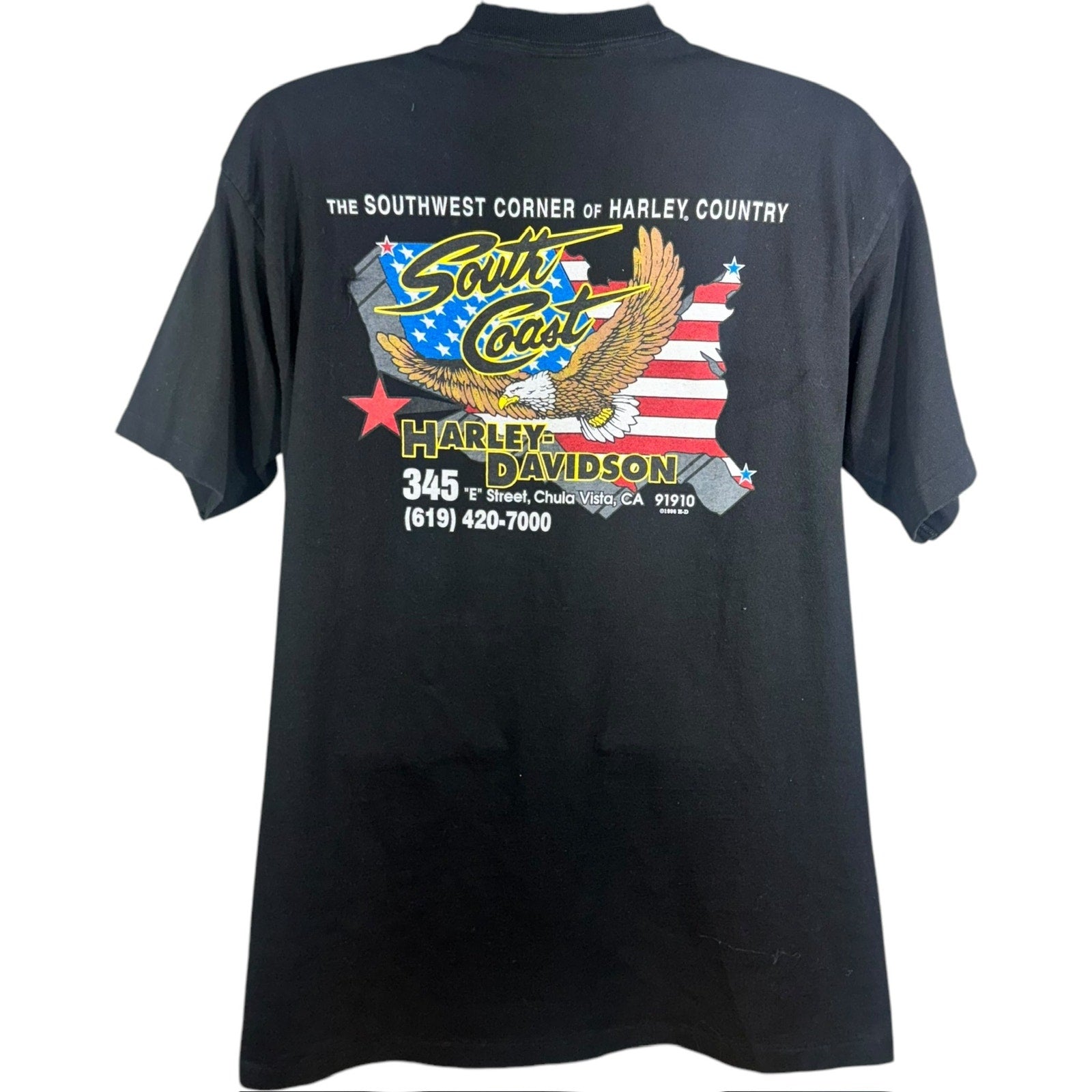 Vintage Harley Davidson "Proud Riders" Flaming Eagle Tee