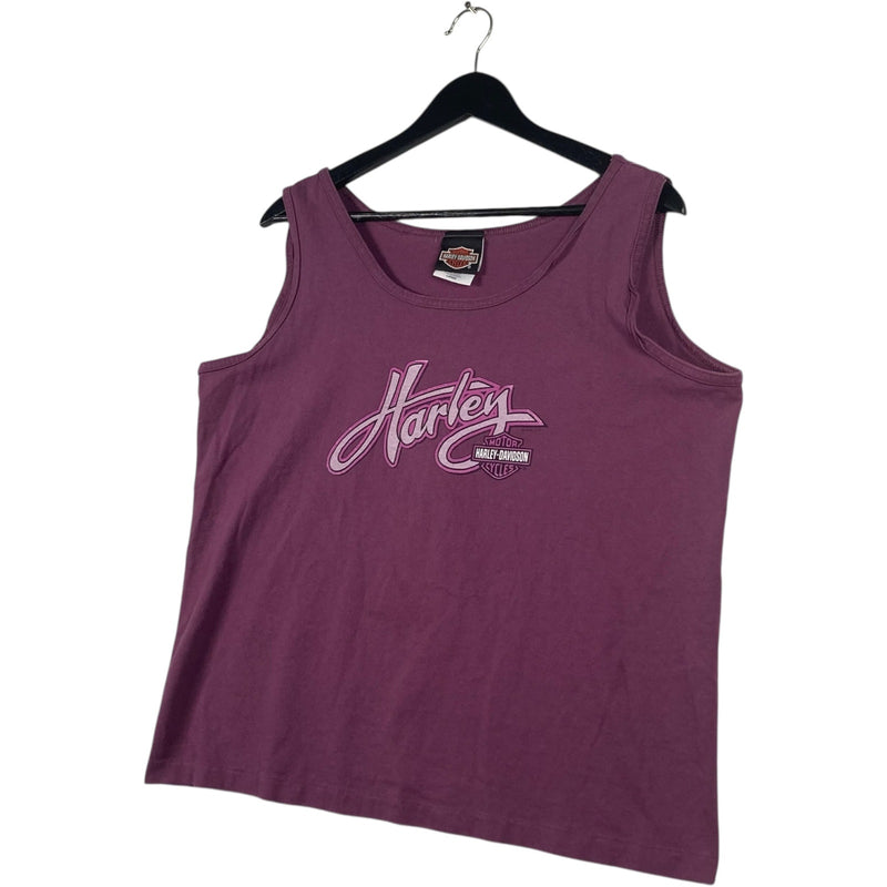 Women's Vintage Harley Davidson New Jersey Cropped Tank Top