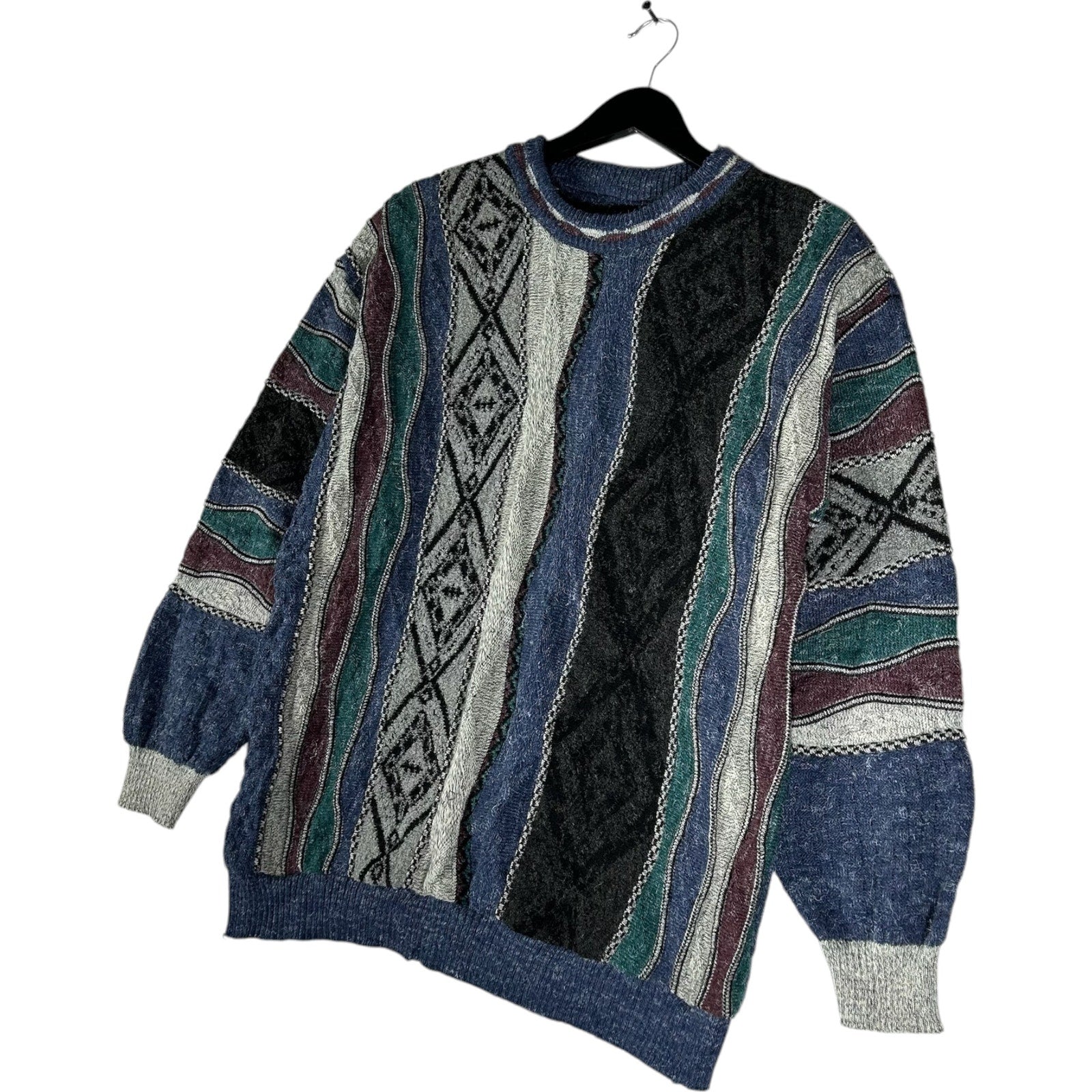 Vintage 3D Knit Textured Sweater