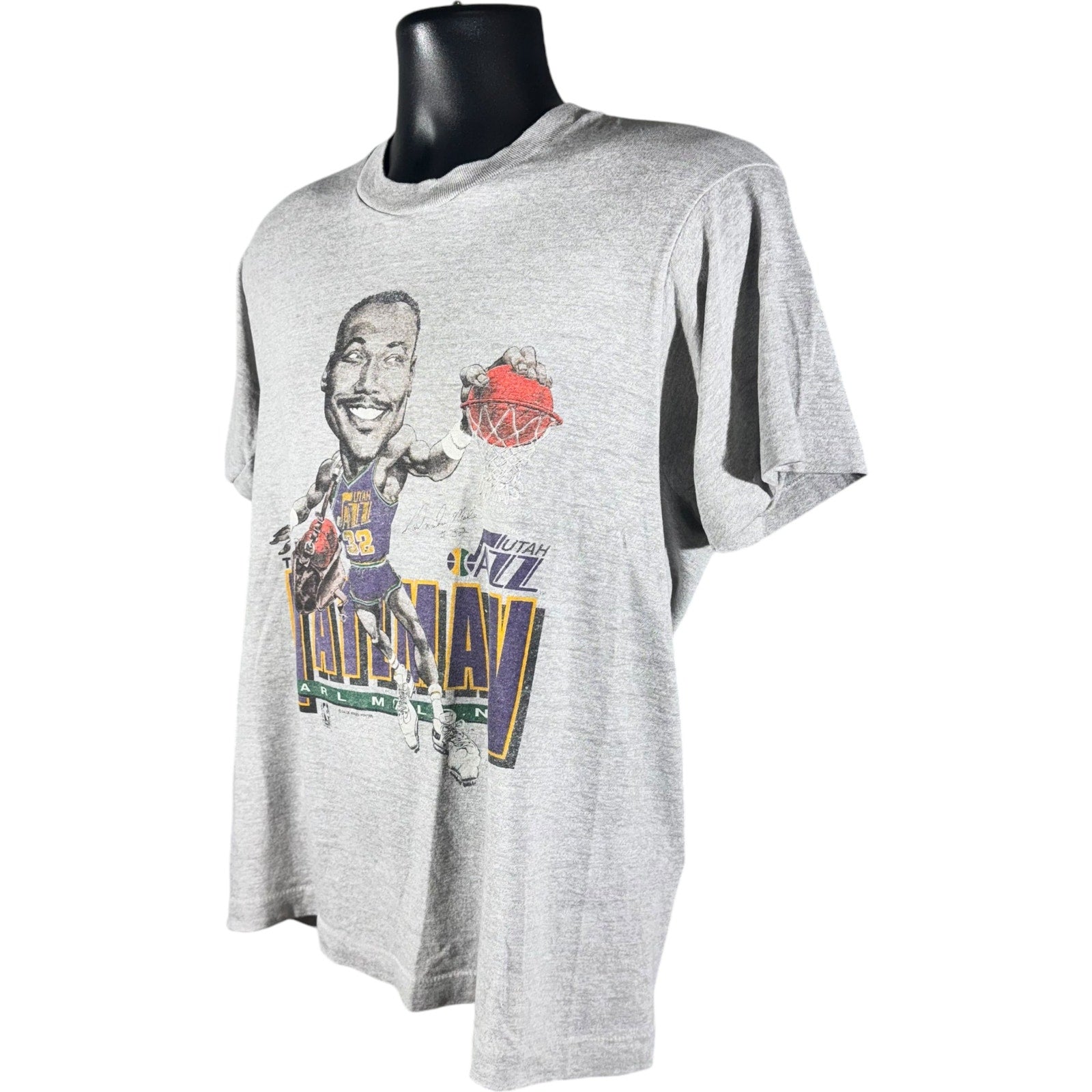 Vintage Salem Sports Utah Jazz Karl Malone Caricature Tee