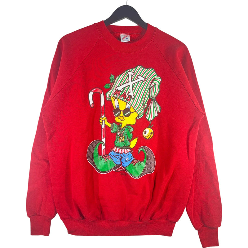 Vintage Looney Tunes Tweety Bird Christmas Crewneck 90s