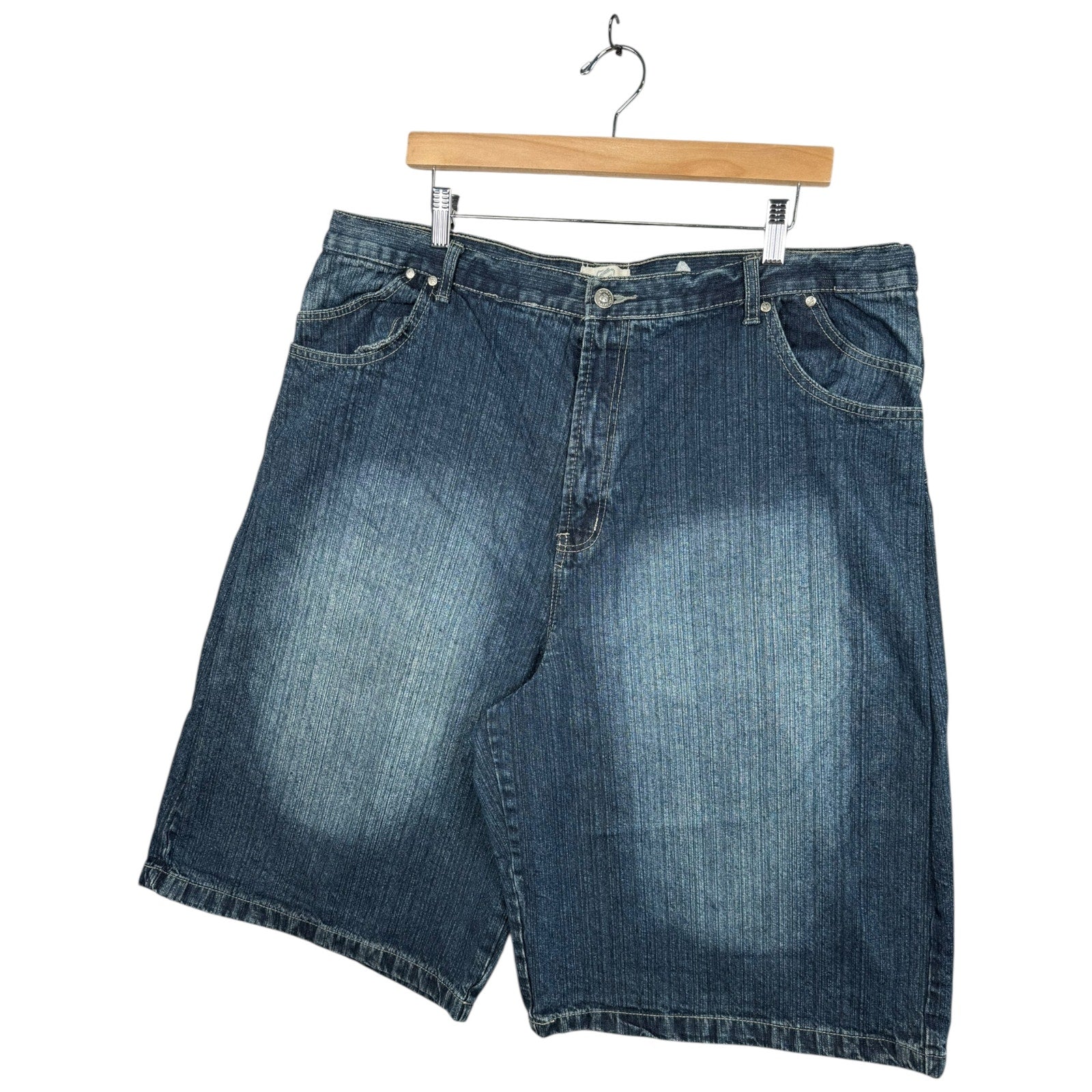 Vintage Washed Straight Leg Bermuda Denim Shorts 40