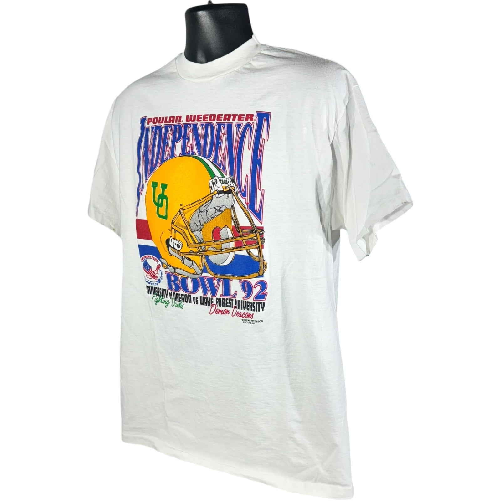 Vintage Independence Bowl Oregon vs Wake Forest College Football Tee 1992