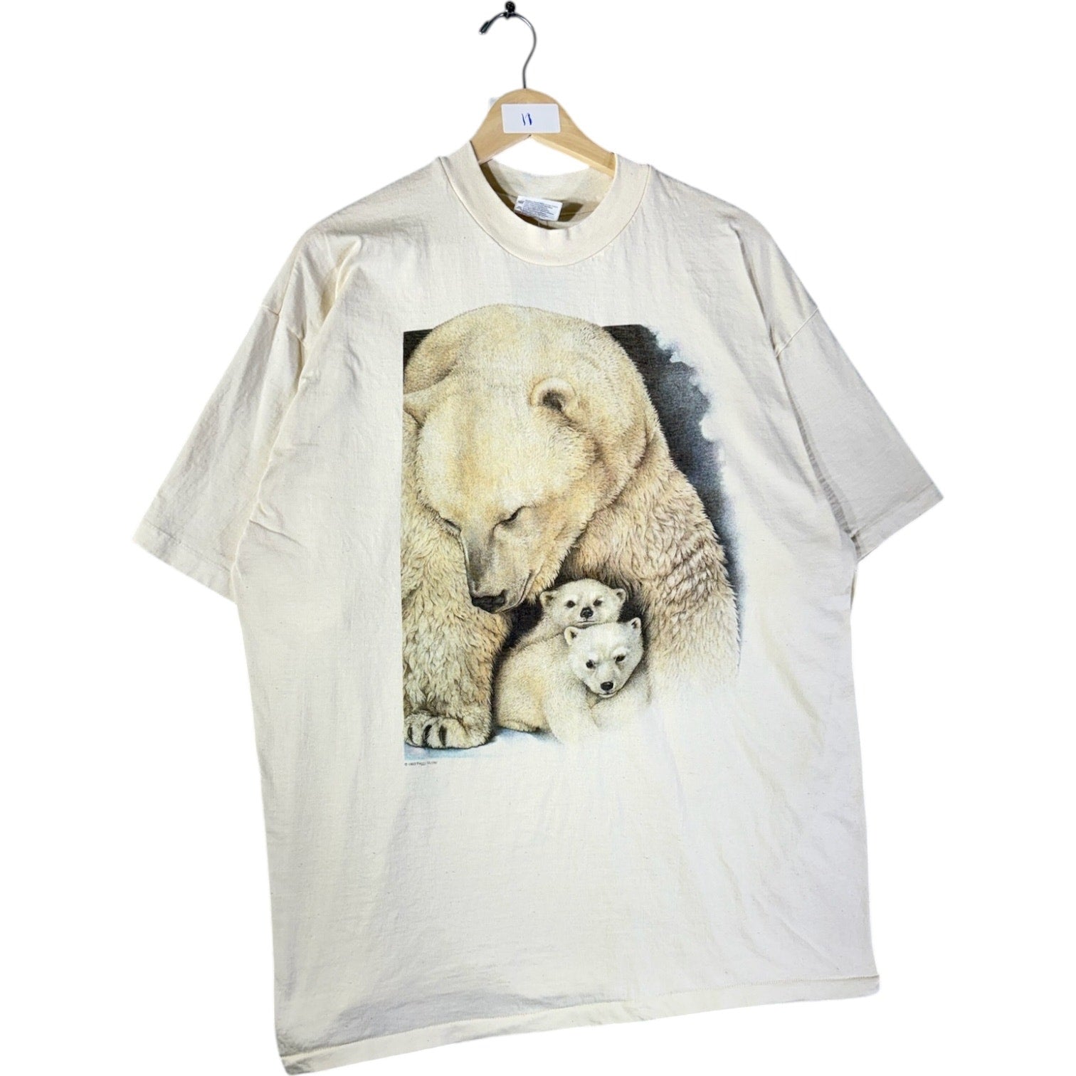 Vintage Polar Bear Family Wildlife Graphic T-Shirt