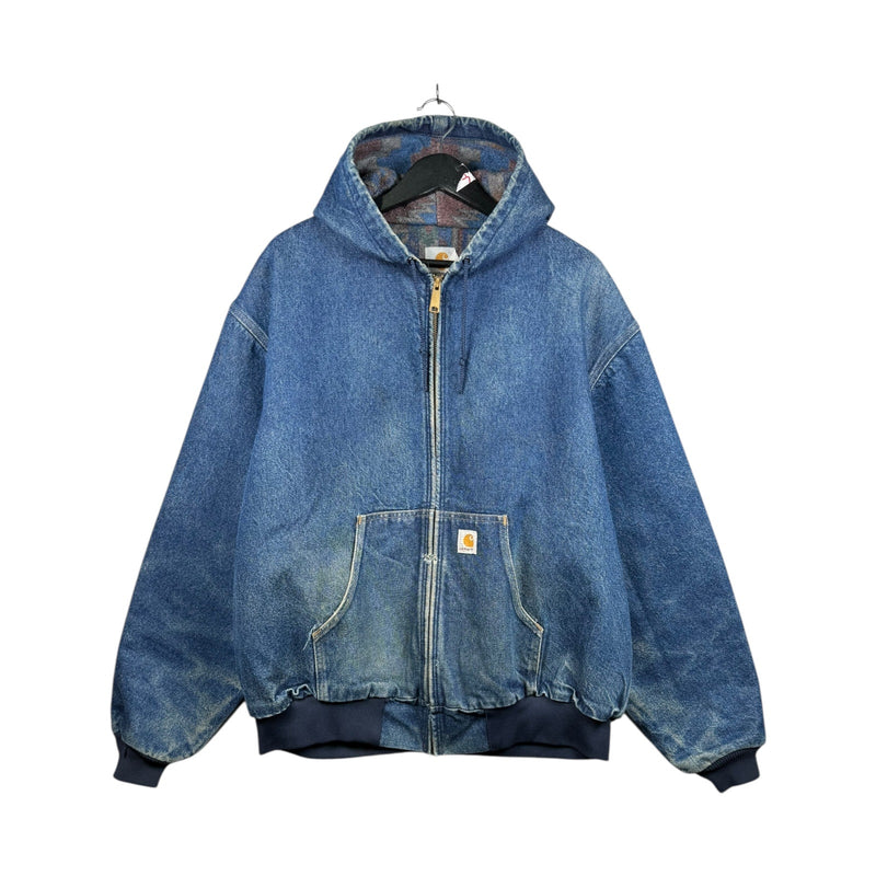 Vintage Carhartt Denim Workwear Full Zip Jacket
