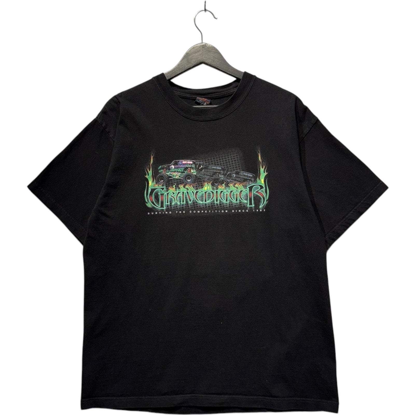 Vintage Gravedigger Monster Truck Double Sided Racing Tee