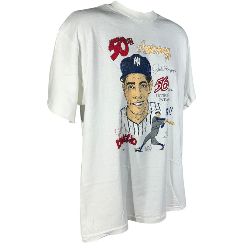 Vintage Joe Dimaggio New York Yankees Caricature Tee 1991