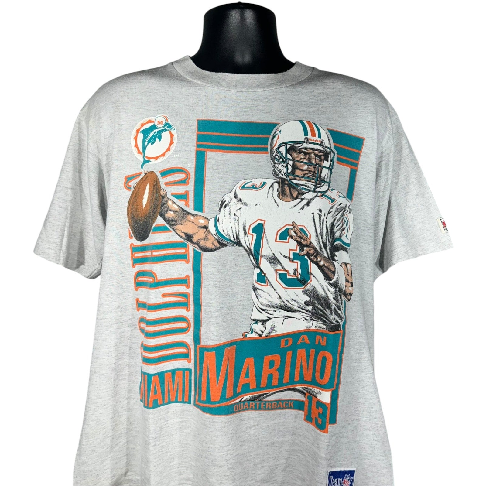 Vintage Nutmeg Miami Dolphins Dan Marino Card Tee