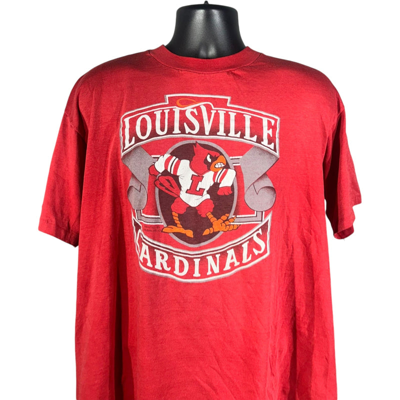 Vintage University Of Louisville Cardinals Mascot Tee