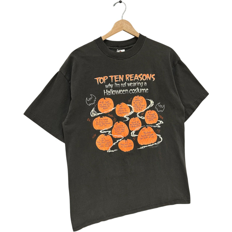 Vintage Top Ten Reasons Halloween..Costume Novelty Tee