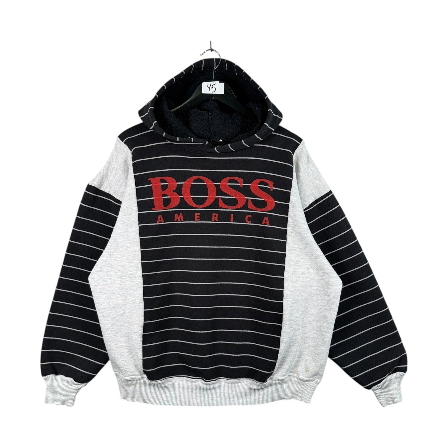 Vintage Boss America Striped Hoodie