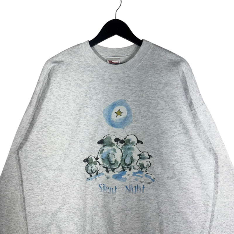 Vintage Silent Night Religious Christmas Crewneck