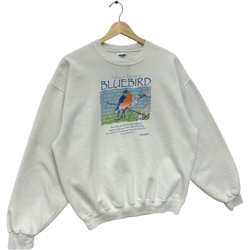 Vintage Advice From A Blue Bird Nature Crewneck