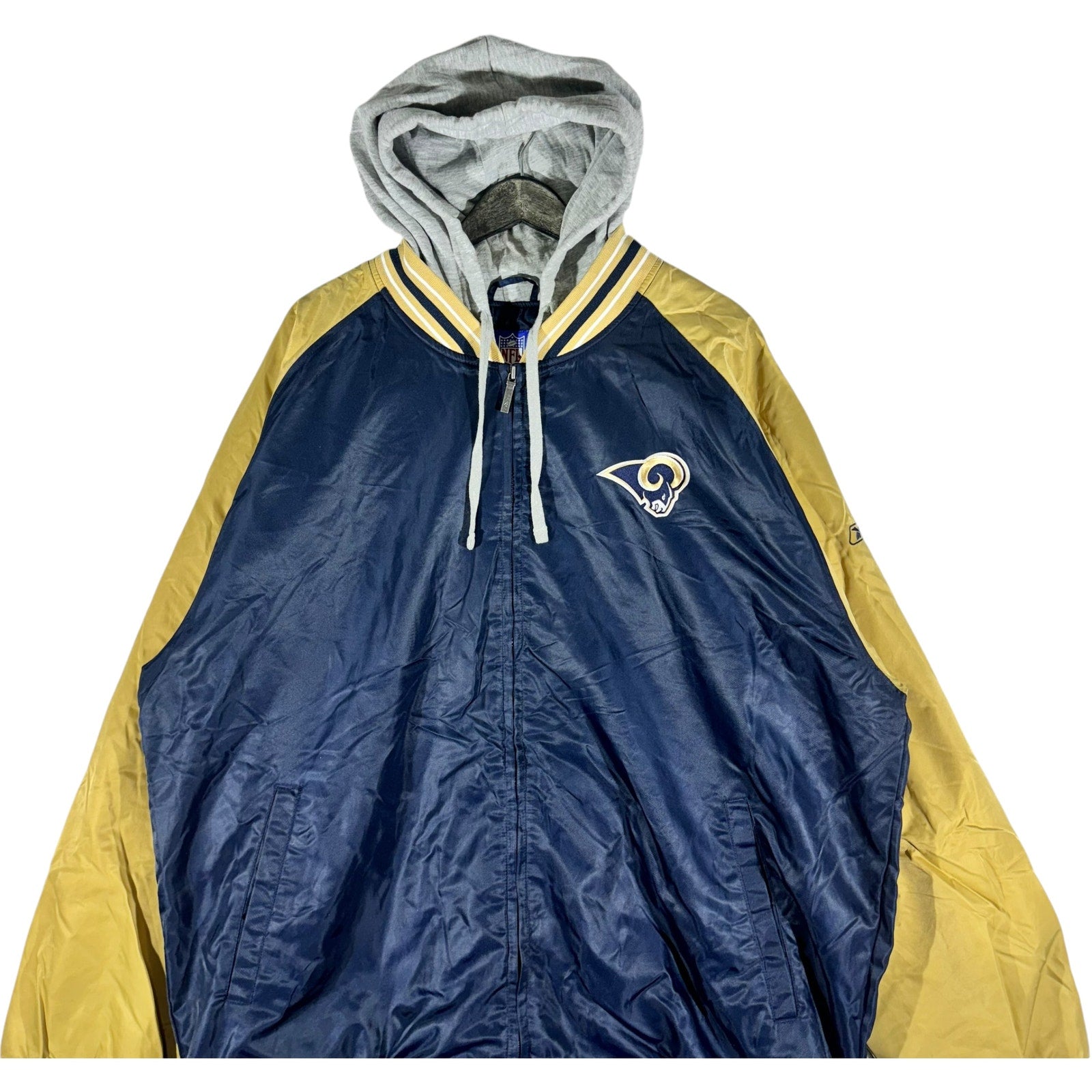 Vintage Reebok St. Louis Rams NFL Hooded Full Zip Jacket