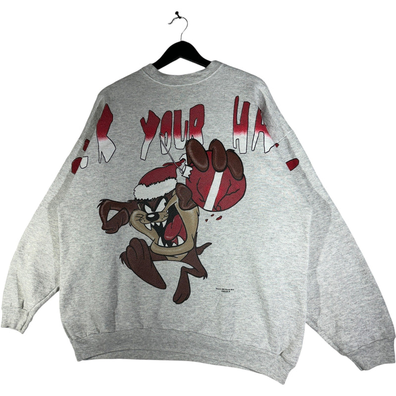 Vintage Looney Tunes "Deck Your Halls" Tasmanian Devil Crewneck