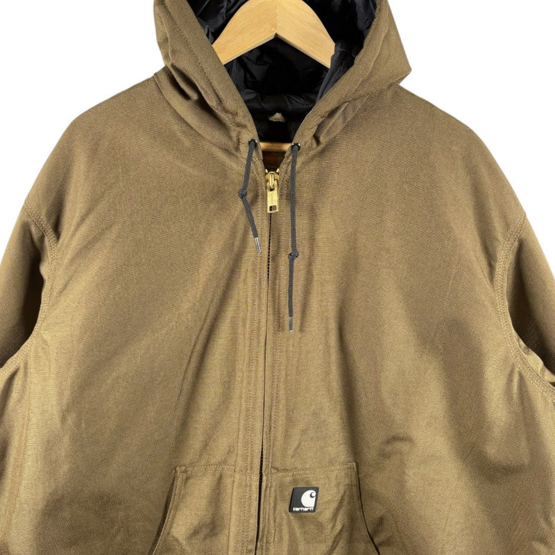 Vintage Carhartt Quilted Hooded Full Zip Workwear Jacket