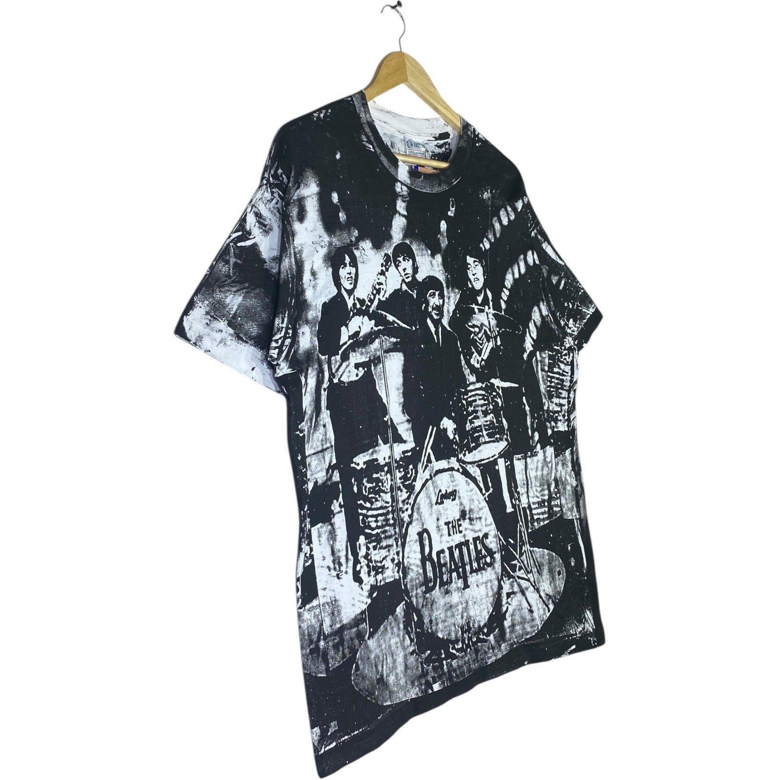 Vintage The Beatles Allover Print T-Shirt