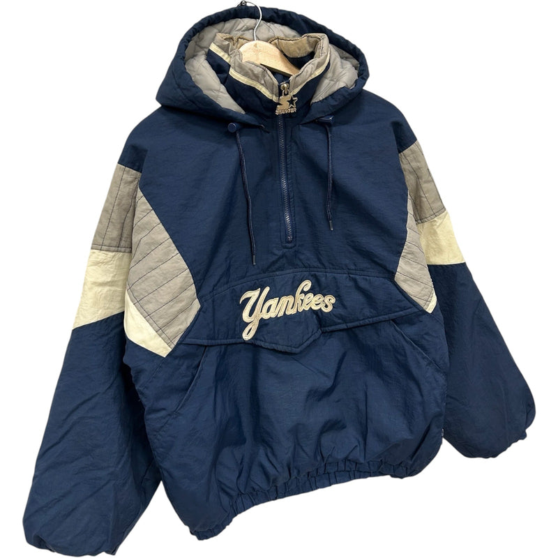 Vintage Starter New York Yankees Hooded Anorak Puffer Jacket