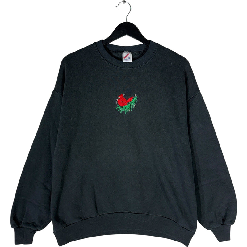 Vintage Embroidered Cardinal Crewneck