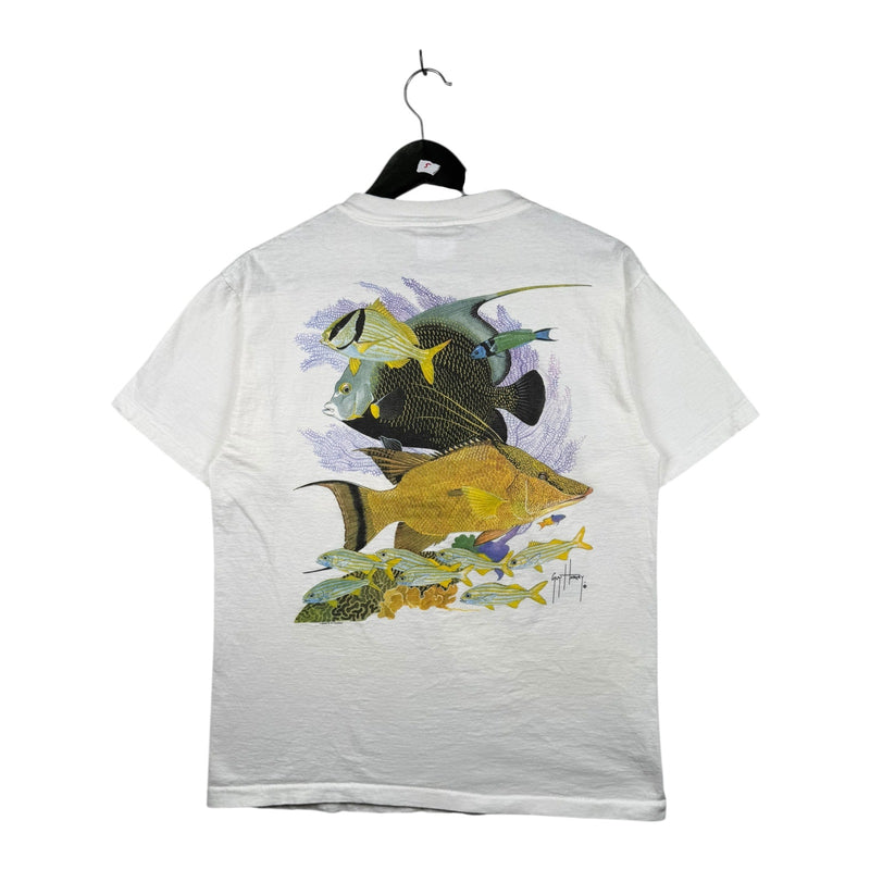 Vintage Ocean Fish Graphic Pocket T-Shirt
