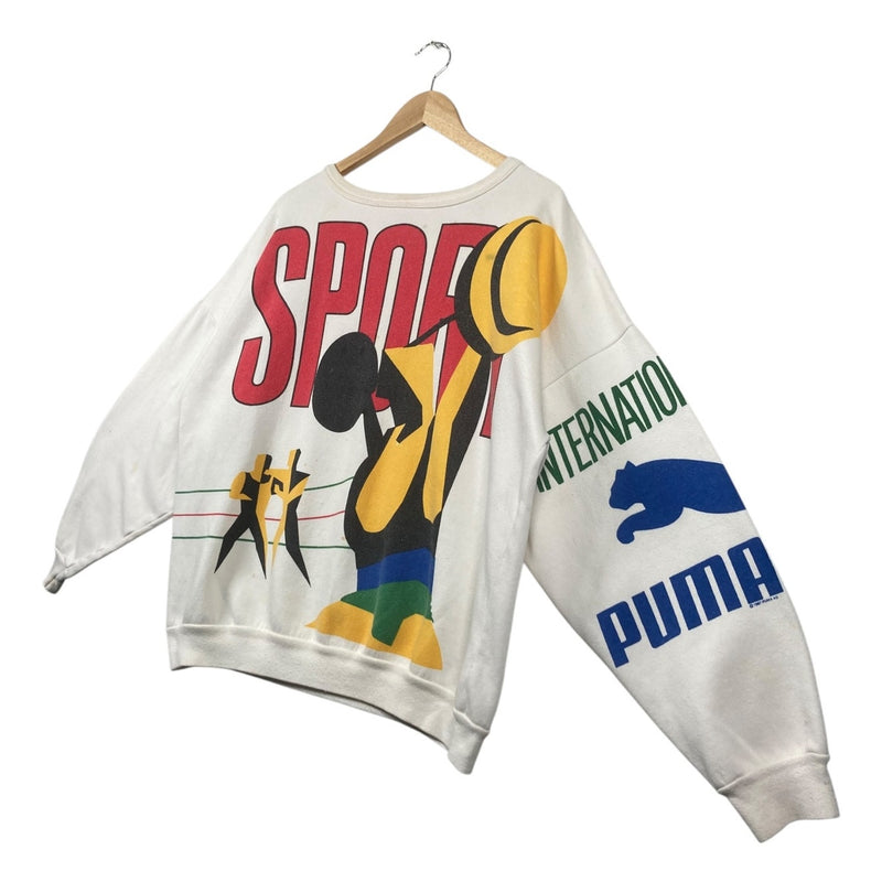 Vintage Puma Allover Print Sport Crewneck