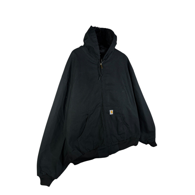 Vintage Carhartt Canvas Hooded Full Zip Workwear Jacket