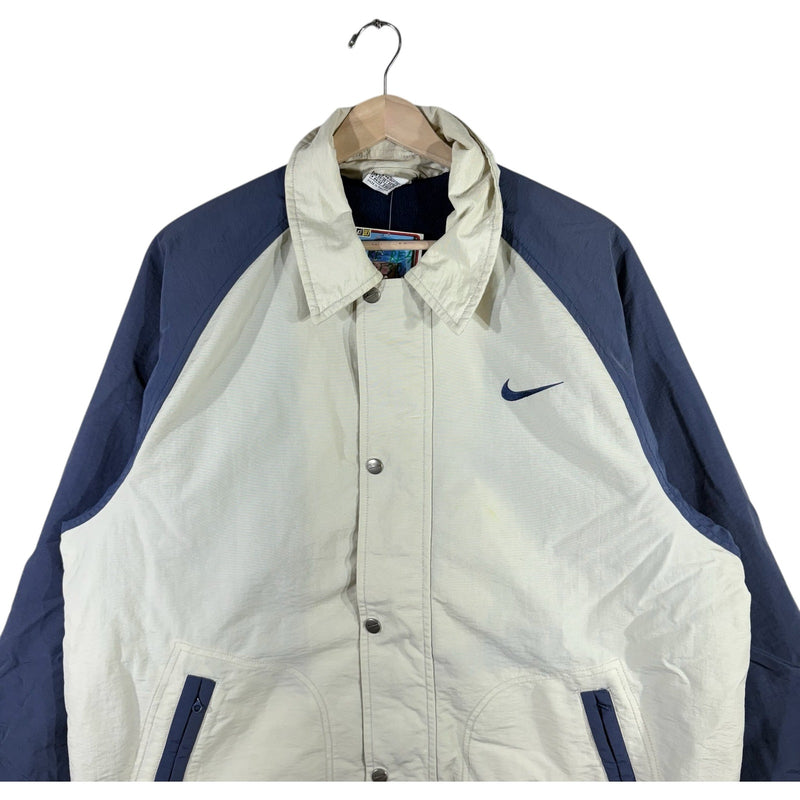 Vintage Nike Collared Mini Swoosh Logo Color Block Windbreaker