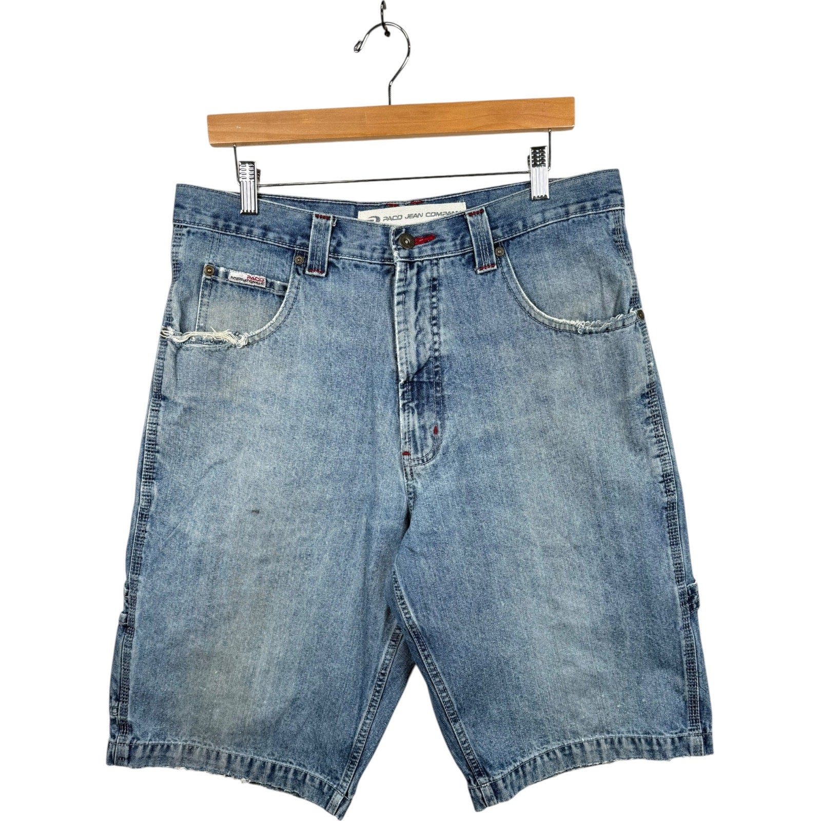 Vintage Straight Leg Cotton Bermuda Denim Shorts 34