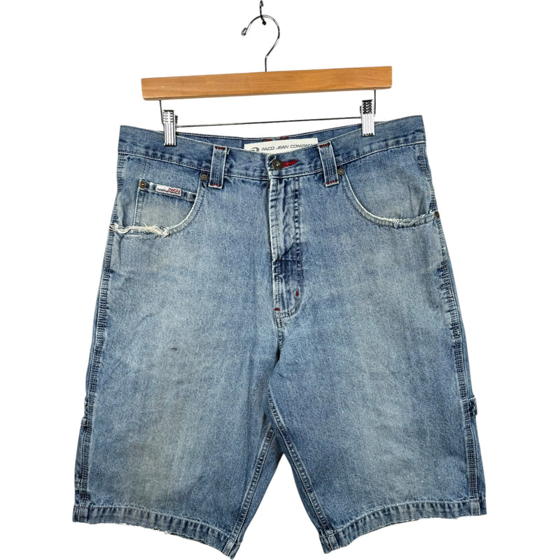 Vintage Straight Leg Cotton Bermuda Denim Shorts 34