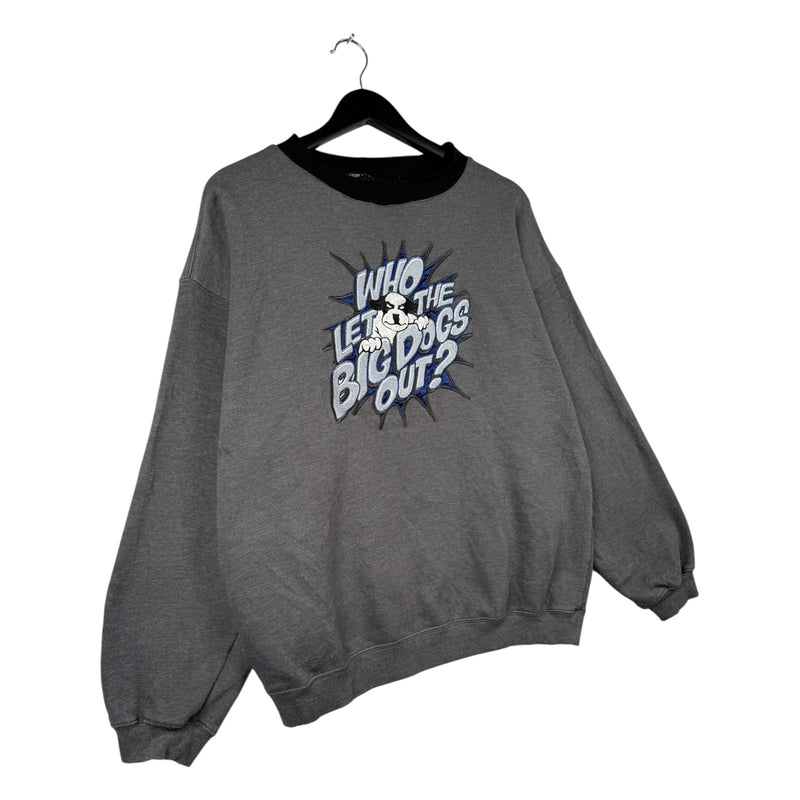 Vintage Who Let The Big Dogs Out Graphic Crewneck
