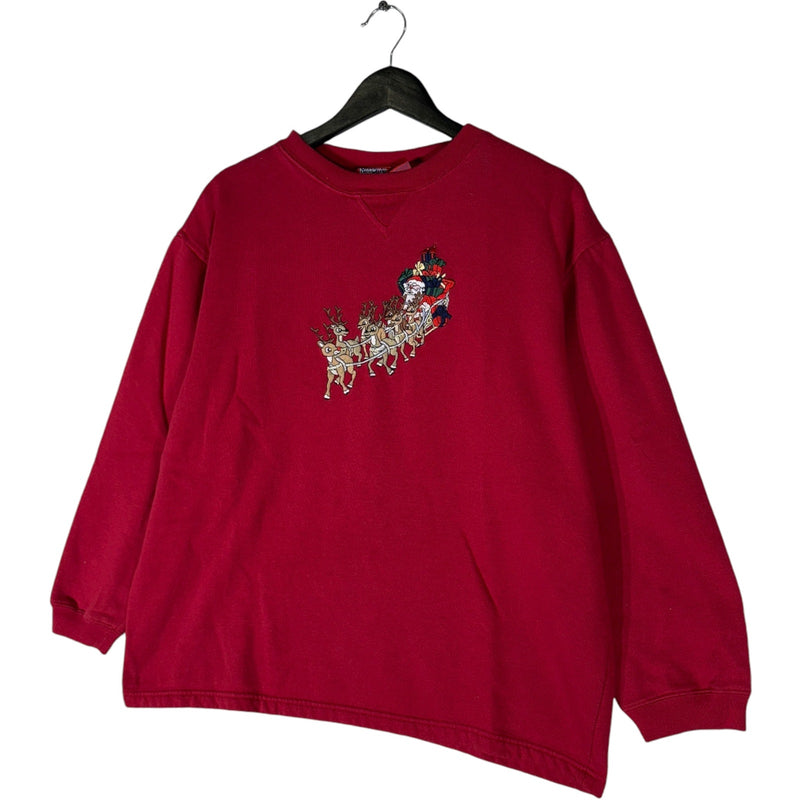 Vintage Rudolph Santa Claus Crewneck