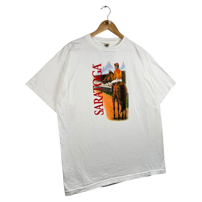 Vintage Saratoga Horse Racing Jockey T-Shirt