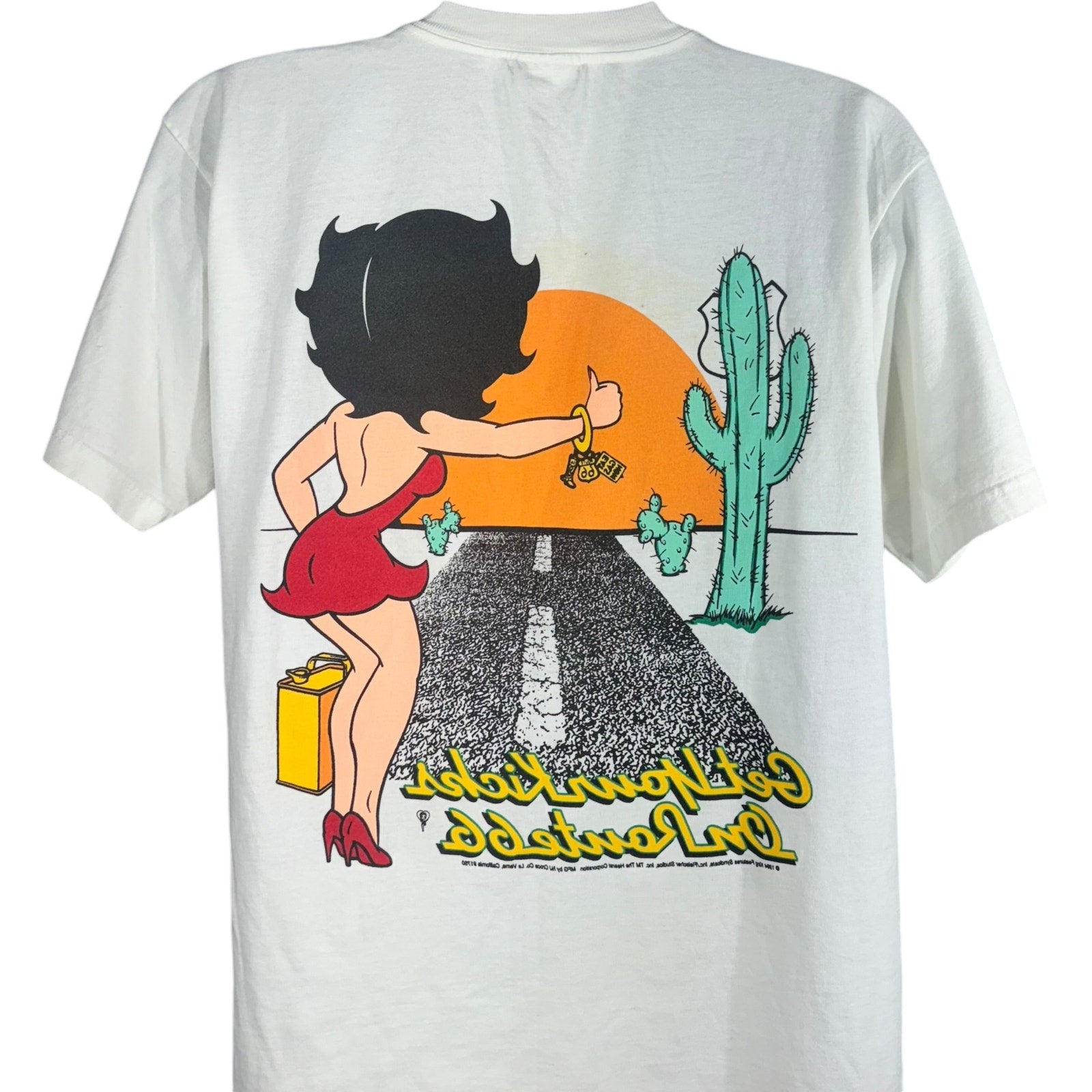 Vintage Betty Boop "Get Your Kicks On Route 66" Tee 1994