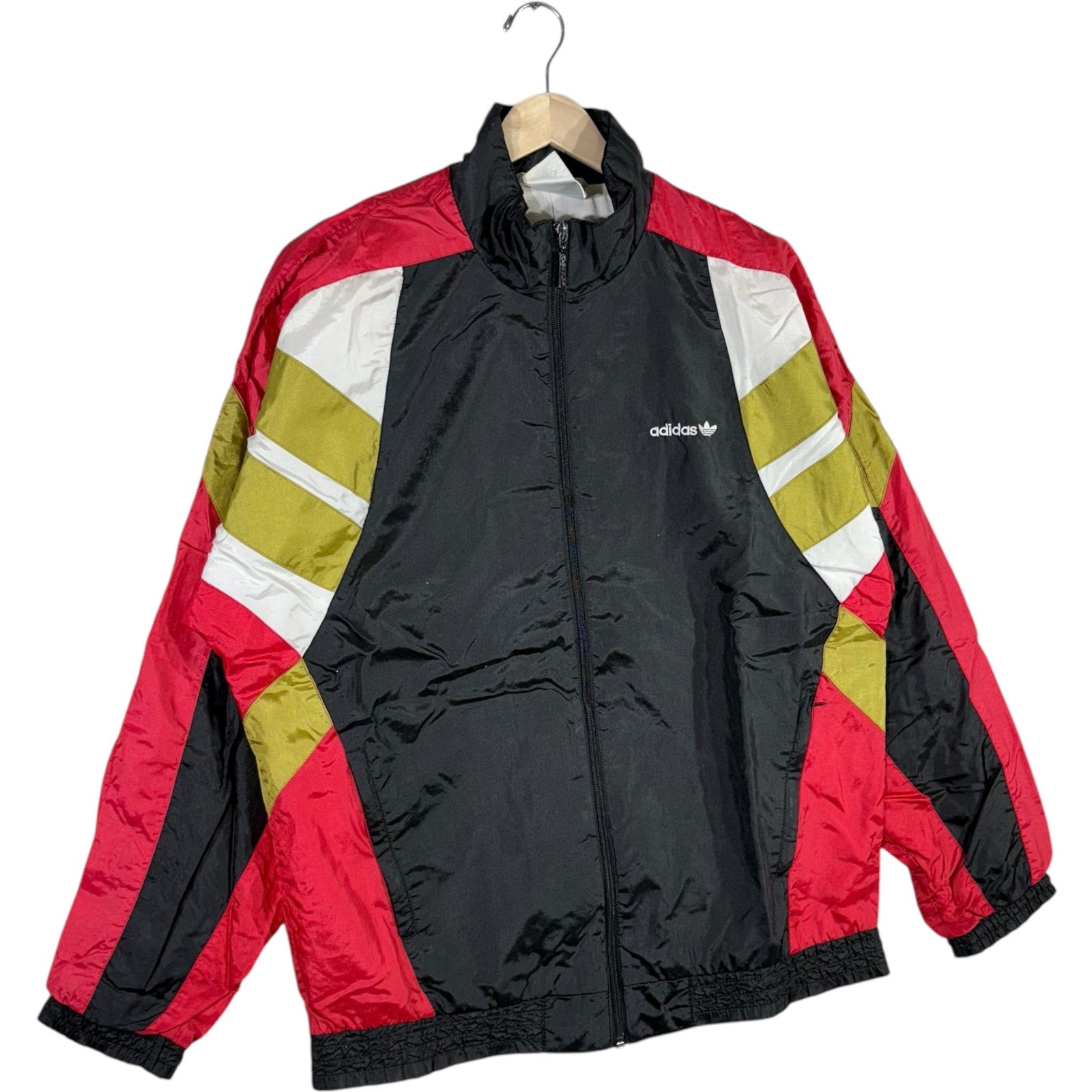 Vintage Adidas Mini Spellout Full Zip Windbreaker