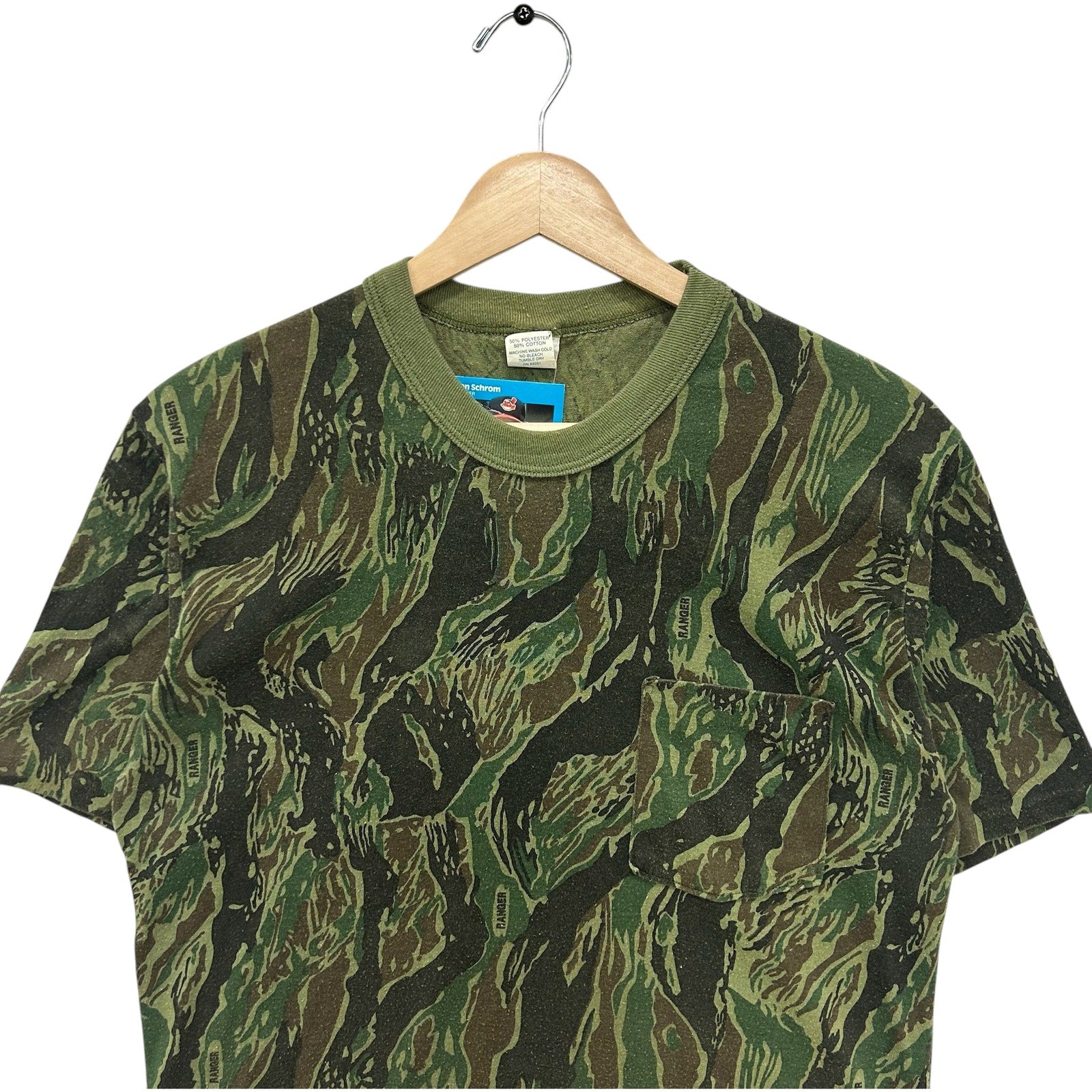 Vintage Camo Print Pocket Tee