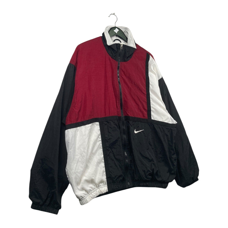 Vintage Nike Swoosh Logo Colorblock Full Zip Windbreaker