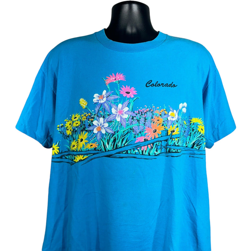 Vintage Colorado Flowers Tee 90s