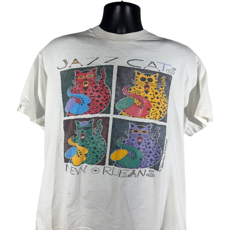 Vintage Jazz Cats New Orleans Souvenir Tee 1992