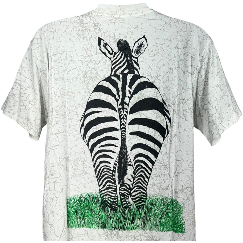 Vintage Zebra Animal Nature Continuation Tee 90s