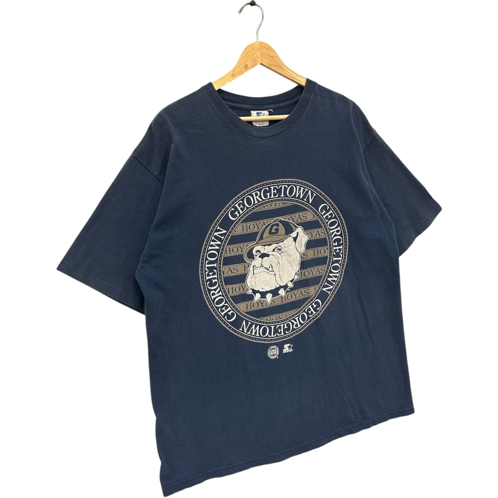 Vintage Starter Georgetown University Hoyas School Mascot Tee