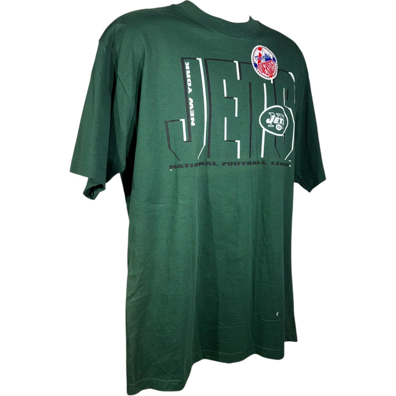 Vintage Majestic NY Jets Large Spellout NFL NWT Tee 90s