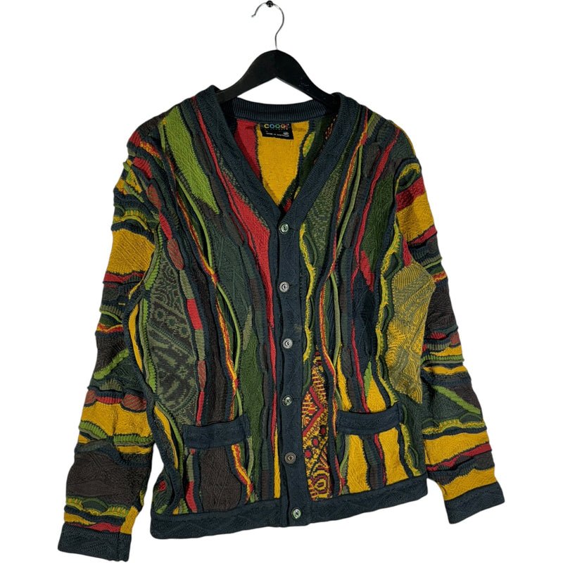 Vintage Coogi 3D Knit Button Up Cardigan Sweater