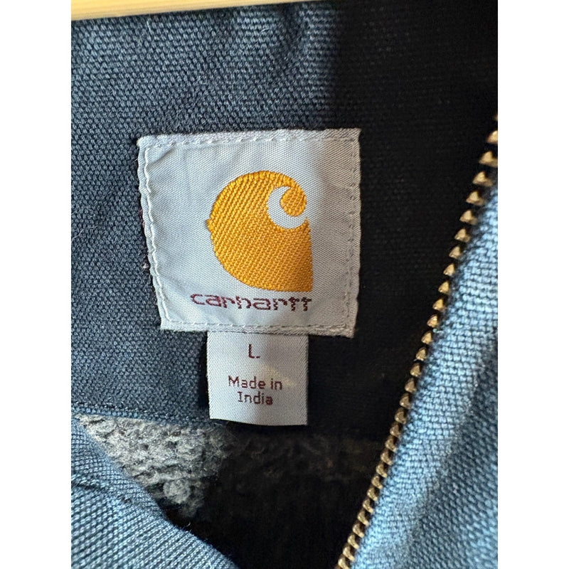 Vintage Carhartt Distressed Full Zip Hooded Workwear Jacket