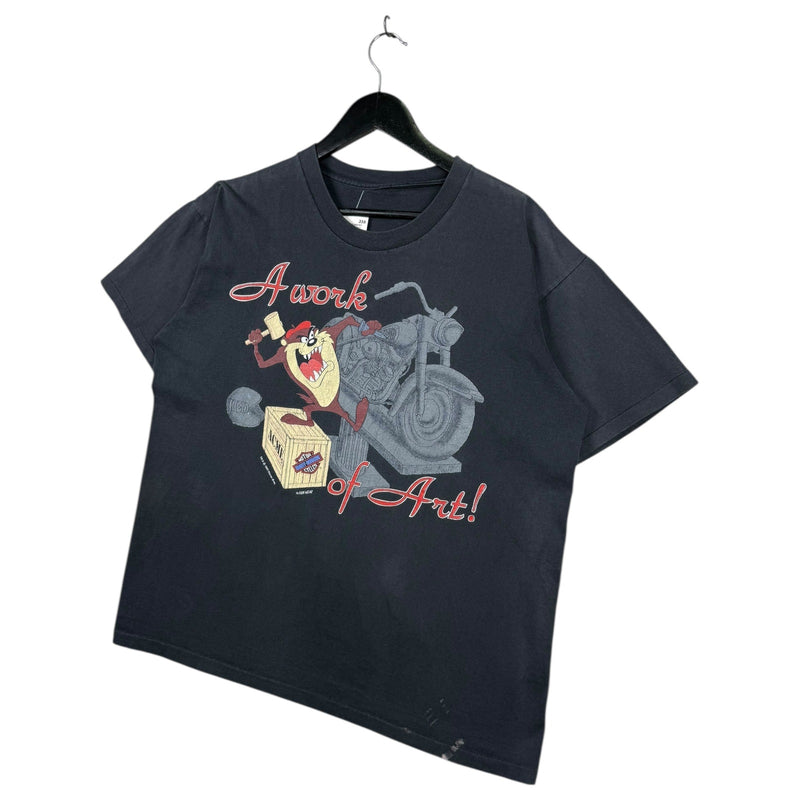 Vintage Looney Tunes Taz Big Bike T-Shirt