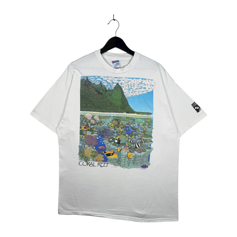 Vintage Coral Reef Ocean Marine Life Graphic T-Shirt