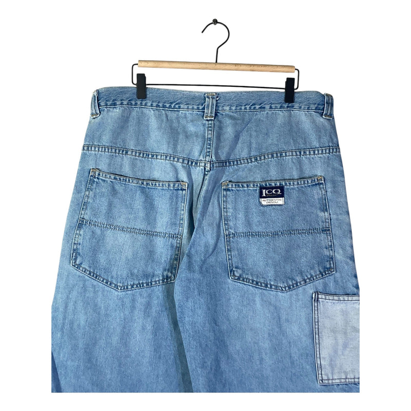 Vintage Patchwork Denim Shorts 36