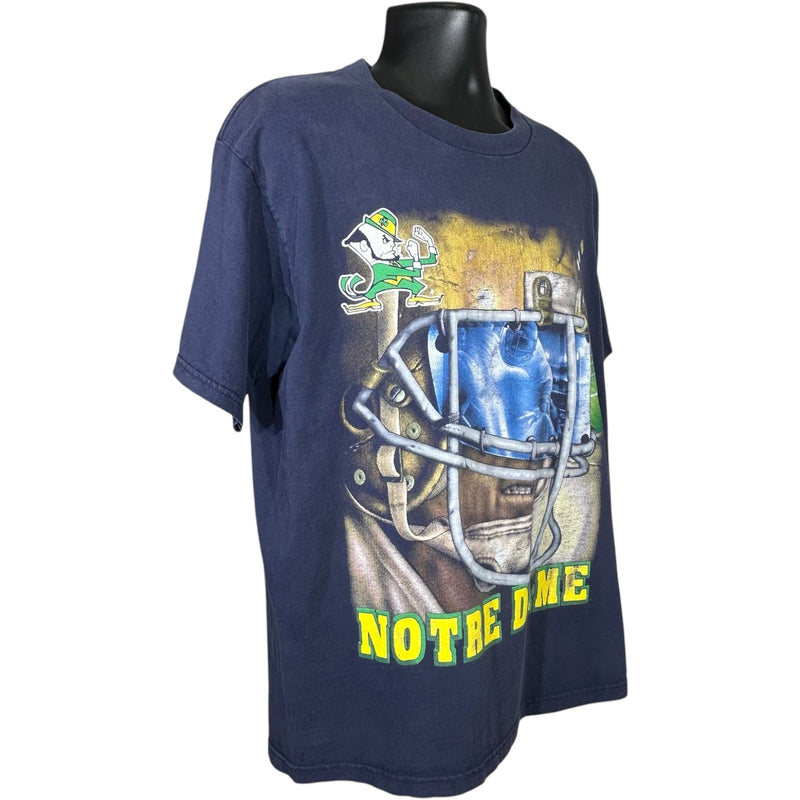 Vintage Nutmeg University of Notre Dame Football Face Mask Tee